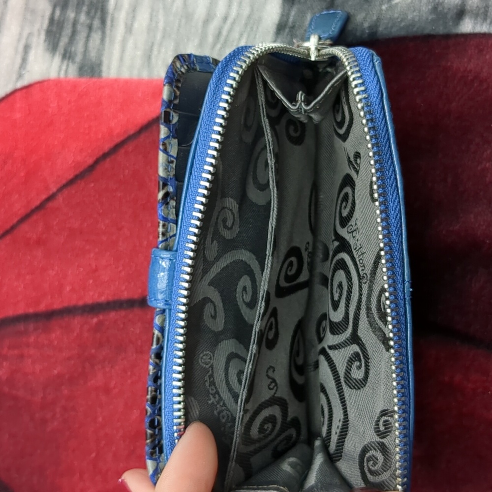 Brighton Blue Python Embossed Patent Leather Wall… - image 7